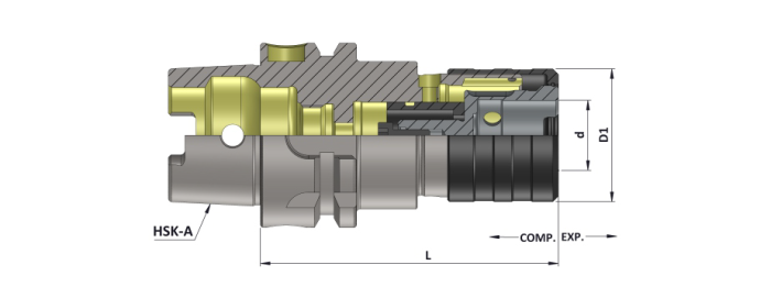 Різьбонарізний патрон KTA HSK-A 50 KWFLK2 123.0