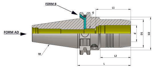 Гідропластовий патрон KTA SK50 HC08 80.5 AD+B