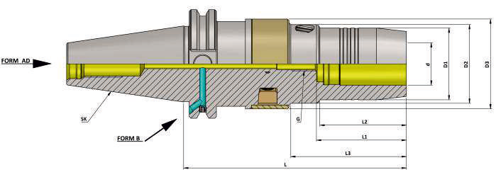 Гідропластовий патрон KTA SK50 HC32 125 AD+B/RA